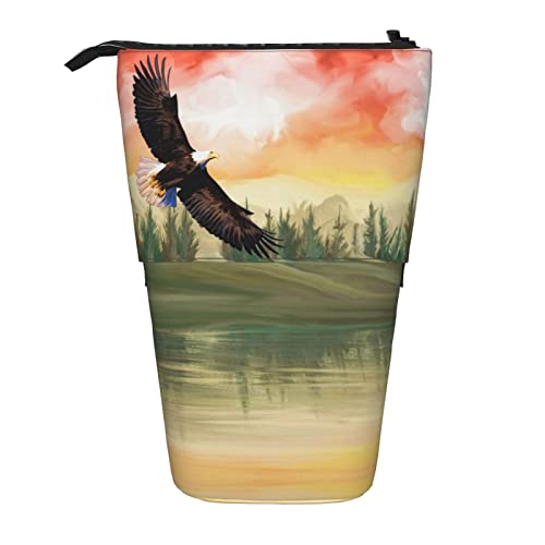 Sac à Crayons Eagle Pencil Case Stand Up Pencil Holder Télescopique Pencil Case Pen Pouch Bag High Storage Case School Office Organizer for Student Cover