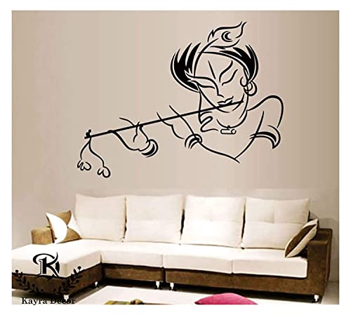 Image of Kayra Decor Stencil for Wall Painting - Krishna Stencil Design Pack of 1, 24 inch x 40 inch - (KDS36026)