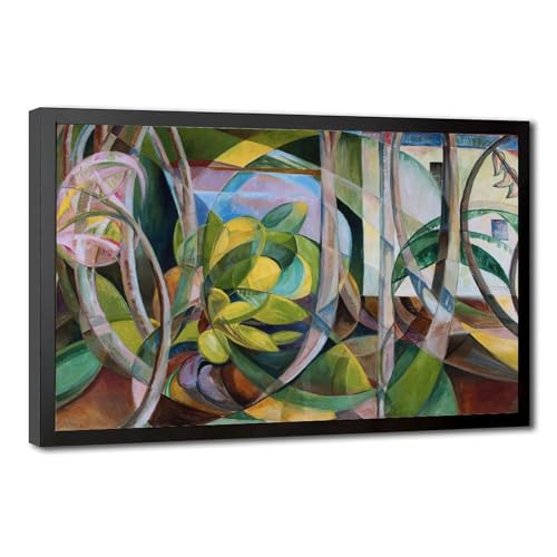 Cadre à suspendre 61 x 91.4 cm avec peinture de plantes abstraites