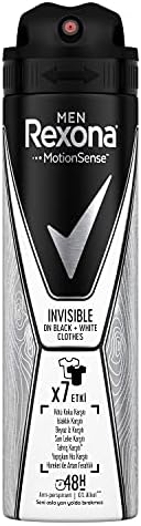 Rexona Men Erkek Anti-Perspirant Sprey Deodorant Invisible Black White Ter Kokusuna Karşı Koruma 150 ml