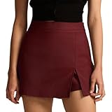 BIBOKAOKE Damen High-Waist Minirock Mit Seitenschlitz – Figurbetonter...