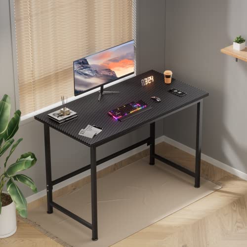 Hldirect Sturdy Writing Desk With Carbon Fibre Surface 32" Small Computer Desk For Small Spaces Ergonomic Home Office Desks Modern Simple Work Table Black #TOP7
