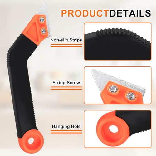 Fugenentferner Werkzeug, Fugenkratzer Fliesen, Fliesenfugen Entfernen Handsäge mit 5 Stück Ersatzklingen Fugenmesser, Fugenreiniger Schaber für Badezimmer Küche Wand Fliesenreinigung