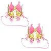 minkissy 2 stuks verjaardagsfeesthoeden, kroontjes, elastische hoofdband, glitter, kroon, hoofdstuk, decoratie, Kerstmis…