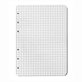 Diseño a cuadros Velofelx 126000 - Recambio para archivador de anillas (DIN A6, 50 hojas, cuadriculado), color blanco