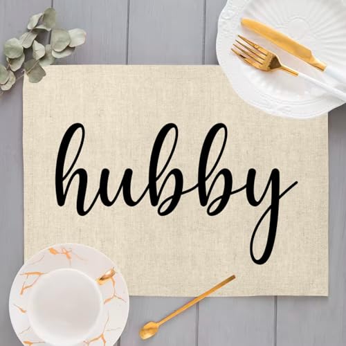 Sets de table en lin Hubby pour célébrer Le Marié avec tendresse