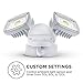 Home Zone Security Motion Sensor Light - Outdoor Weatherproof Ultra Bright 5000K LED Flood Lights (1 Set), White