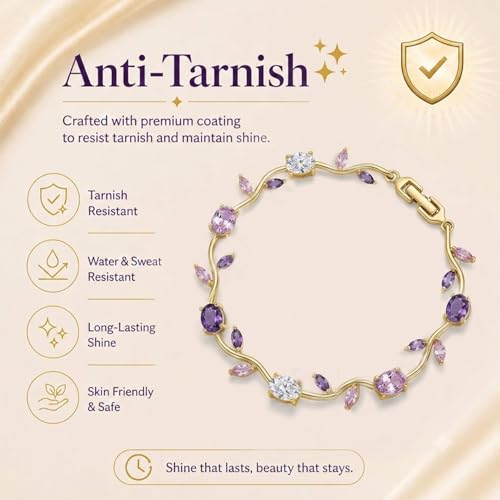Image of Aurie Tulip Bracelet for Women & Girls | Anti Tarnish Stainless Steel Floral Bracelet |Party and Daily Wear Jewellery