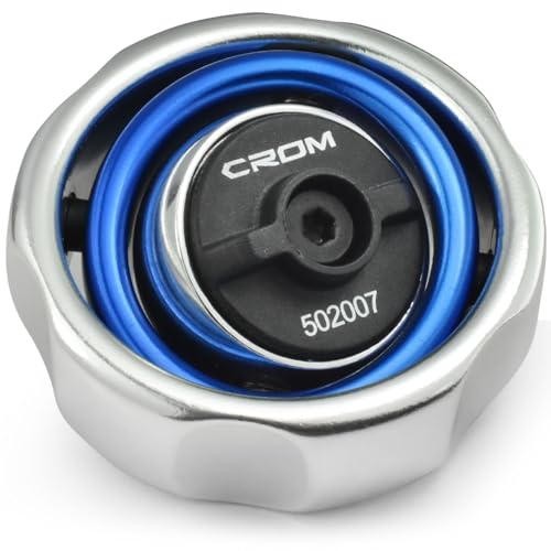 CROM Gimbal Palm Ratchet 72-Tooth Two-Axis Reversible Finger Ratchet for Tight Spaces Anodized Finish Compact for One-Handed Control (1/4-Inch Drive)