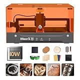 BlazeX M3 10W Laser Engraver Machine, 0.01mm Ultra-precision Laser Cutter and Engraver Machine for Wood Metal Glass Leather, Beginner-Friendly, with Enclosure Honeycomb Engraving Materials, Class 1