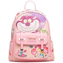 Wondapop Disney Alice In Wonderland Cheshire Cat Everyone Here is Mad 11" Vegan Leather Fashion Mini Backpack