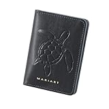 Mariart Carteira de Couro Bovino Legítimo Fauna c/Proteção Antifurto RFID (Azul Oceano)
