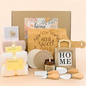 House Warming Gifts Basket New Home, 12 Pcs Closing Gift for Home Buyers