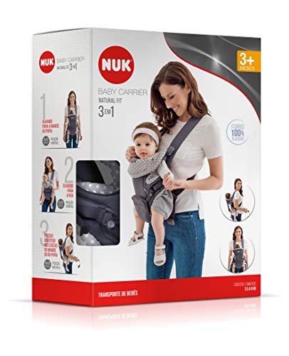 Baby Carrier Natural Fit 3 em 1 - NUK, Cinza