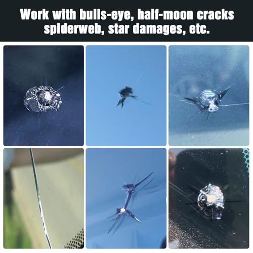 Cracks Gone Glass Repair Kit, 2025 Upgrade Chipped Windshield Repair Kit Fast Repair Windshield Crack Repair Kit, Windshield Chip Repair Kit Cracked Glass Repair Liquid Fluid for Window Glass (5Pcs) - Image 3