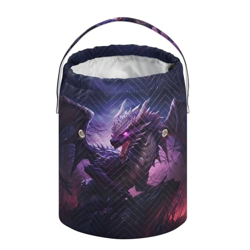 Image of Yarn Storage Bag Small Crochet Bag Knitting Bag Organizer Dragon Pterosaur Yarn Bags for Crocheting Basket