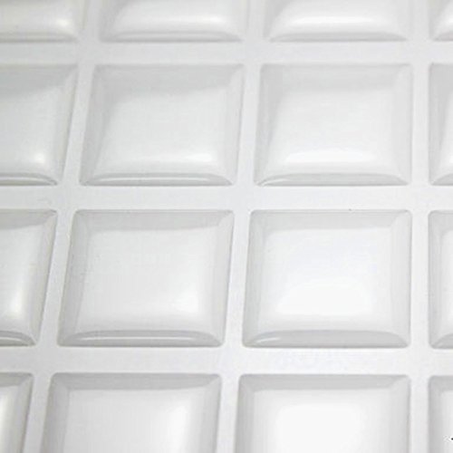 IGOGO 18.5x20.4mm Square Epoxy Stickers Fits Scrabble Tiles or Pendants Clear Color, 105 PCS