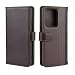 Produktbild ISIN Premium Echtes Leder Handcrafted Brieftasche Hülle für Samsung Galaxy S20 Ultra LTE und 5G SM-G988 SM-G9880 (Nicht für S20, S20+) 6,9-Zoll Android Handy(Braun)
