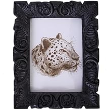 WINPLUS+ Square/Oblong Vintage Photo Frame with Classic Carved & Gorgeous Border,A Timeless Decor Piece Blending Antique Style and Elegant Design,Wall Mount and Tabletop Display Black, 2.5x3.5
