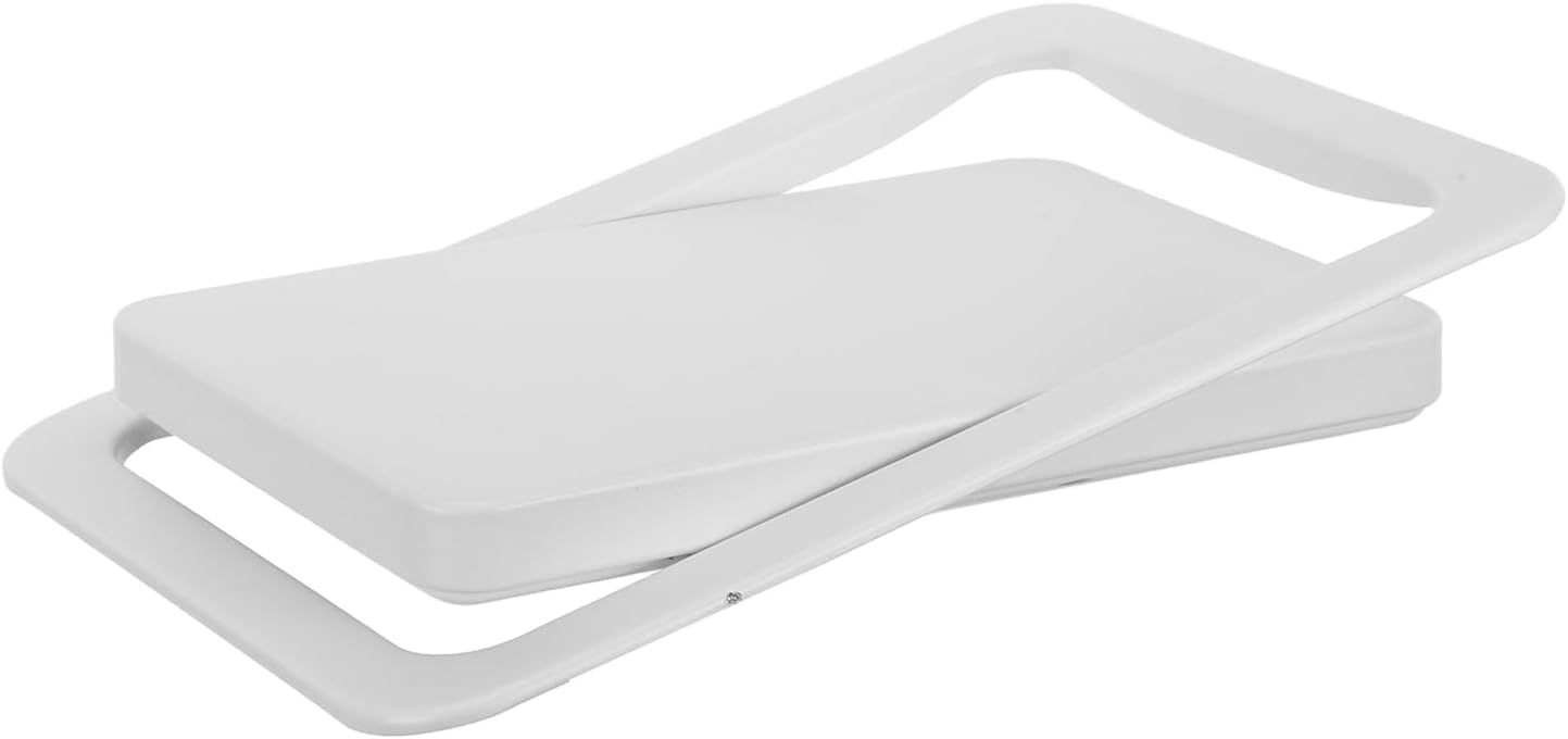 Ciieeo Stainless Steel Embedded Trash Can Lid 27cm Flip Cover Recessed Kitchen Countertop Recycling Bin Lid for Home Bathroom Office