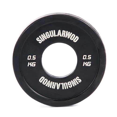 Discos Fraccionales Individuales Singular Wod Color negro. Incrementa tus pesos poco a poco. Discos de pesas fraccionales de SingularWod para Gimnasio en Casa. Disco Individual 0,5 KG Crossfit e Hyrox