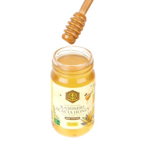 Image of Shiva Organic Kashmiri Acacia Honey-250g |100% Raw and Pure|Natural and Original|No Added Sugar|Fresh Kashmir Honey|Unprocessed Honey