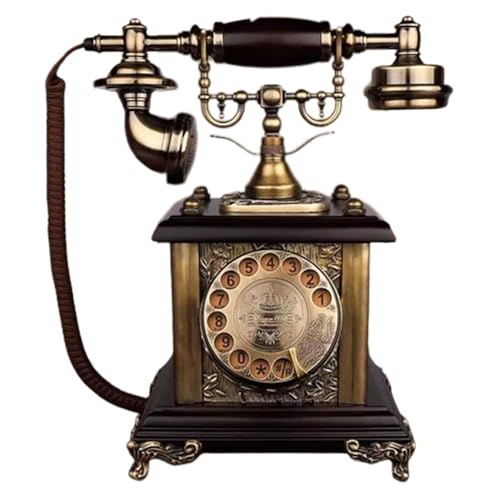Téléphone antique filaire en bois pour stopper les ondes à la maison