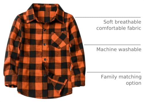 Image of Betusline Boy and Men Button Down Plaid Shirt