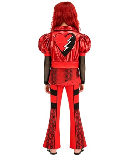 Disfraz Infantil Niña Princesa Rojo de Cosplay miniatura 2
