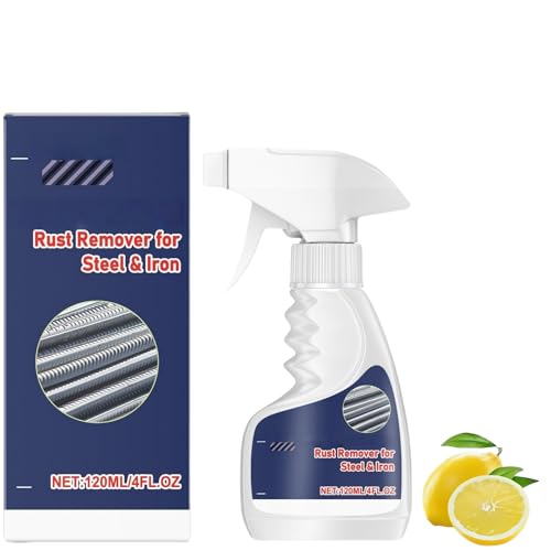 120ml Rust Remover for Steel & Iron,Heavy-Duty Metal Rust Remover,Powerful Rust Remover for Metal Surfaces,Anti Rust Spray for Metal,Iron Remover,Anti-rust Treatment,Wide Range of Applications