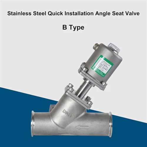 Vanne pneumatique acier inoxydable 304 à siège d'angle type Y 1/2 pouce - 4