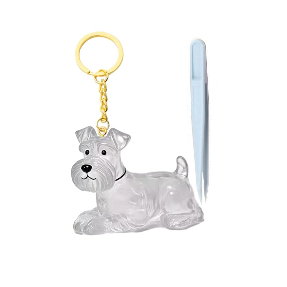 Awpland Dog Hair Collector, Portable Pet Hairs Storage Bottle with Keychain and Hair Pickup, Memorial Dog Hair Keepsake for Pet Owner