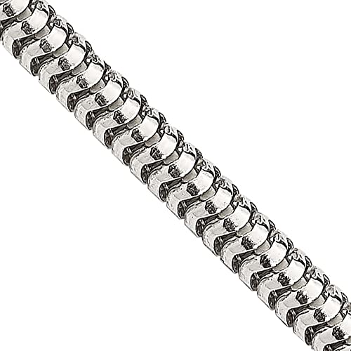 Black Bow Jewelry 3Mm Sterling Silver Solid Classic Round Snake Chain Necklace, 24 Inch #TOP19