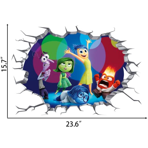 Cartoon Wall Decals 3D Cute Stickers Self-Adhesive Vinyl Realistic Bright Colors Wall Art Decor For Children's Bedroom Living Room Nursery Classroom Games Room Wall Decorations (15.7"X23.6") #TOP5