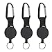 Vicloon 3 Stücke Schlüsselband ausziehbar, Heavy Duty Retractable Schlüsselrolle Schlüsselkette mit 80cm Stahldrahtseil, Ausweis Jojo für Hose und Gürtel - Schwarz