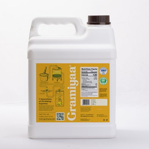 Image of Gramiyaa Cold Pressed Groundnut Oil 5 Litre | Traditionally Extracted | Chemical-free, Zero Trans-fat Cooking Oil | Unrefined Oil | Kachi Ghani Peanut oil for Cooking