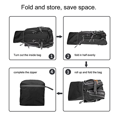 Mochila deportiva plegable 40L resistente al agua miniatura 6