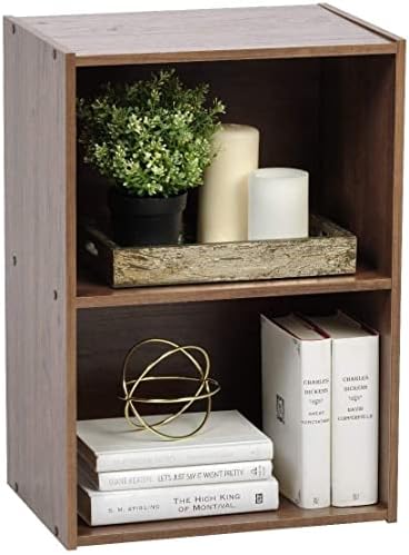Iris Ohyama, Cabinet with 3 shelving/Wooden storage with shelves/Bookcase/Side furniture, Easy assembly, Modular, Design, Office, Living Room,Bedroom - Basic Storage Shelf - CX-3 - Grey Oak