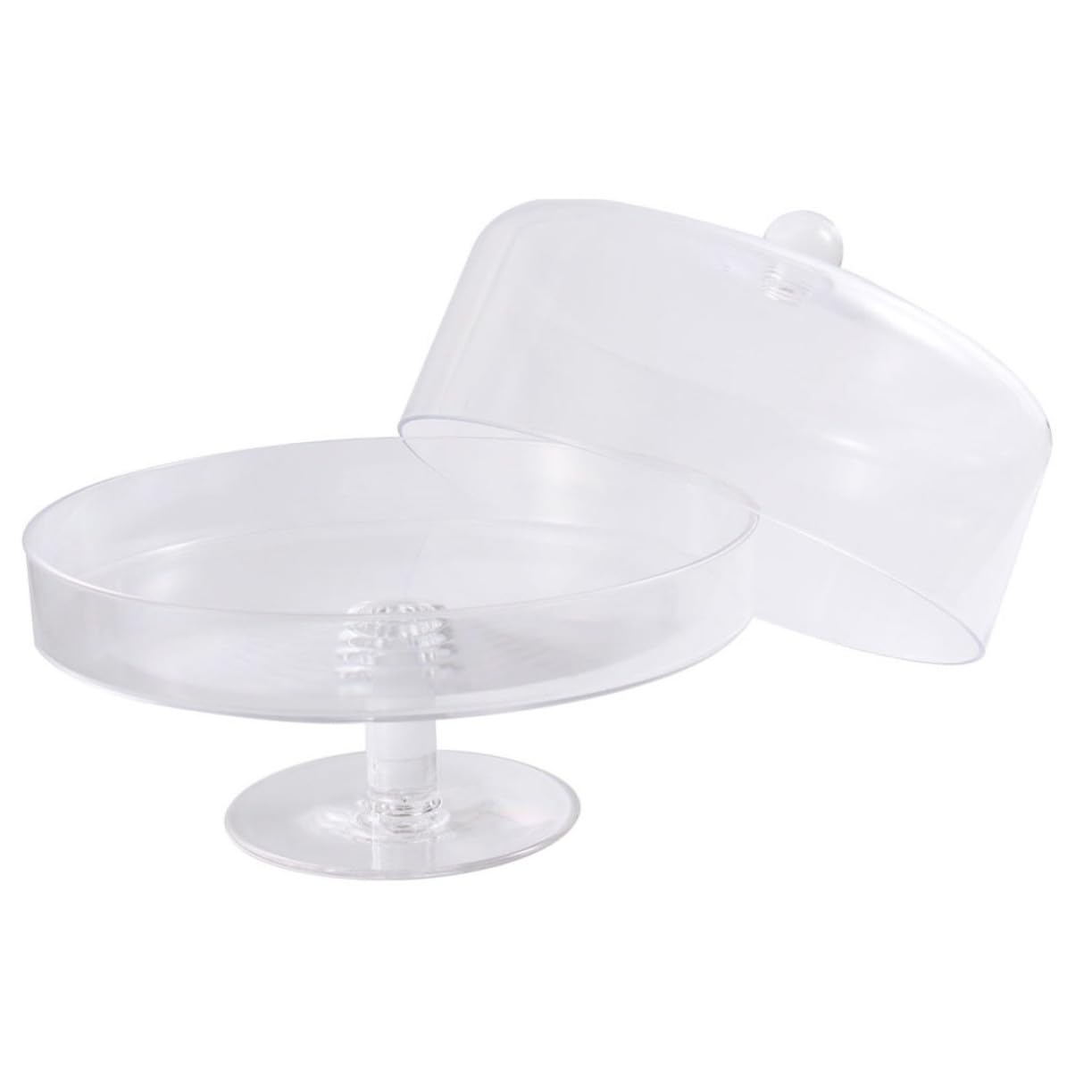 Plato de Postres Soporte Creativo de Acrílico con Tapa Protectora para Almacenamiento de Alimentos Adecuado para Cocina en Casa u Hotel