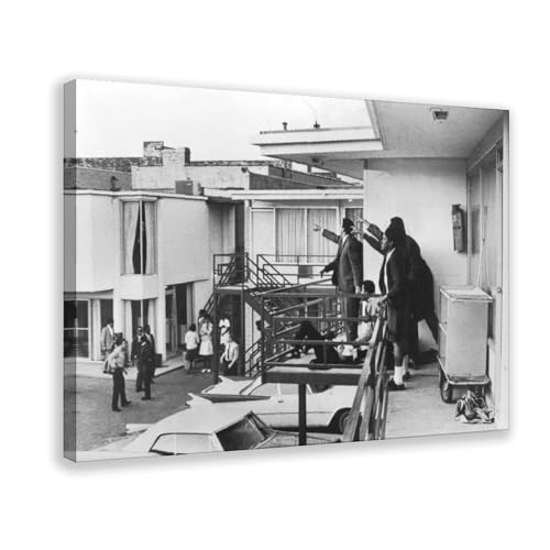 Image of WCYB April 4, 1968 — Assassination of Martin Luther King Jr. Prints Posters Canvas Deco Paintings Wall Art For Office Living Room Frame 12" L X 18" W