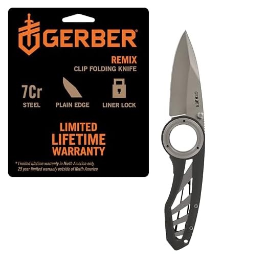 Gerber Gear Remix Folding Pocket Knife, 3" Fine Edge Blade Pocket Knife for Survival and Camping, Gray
