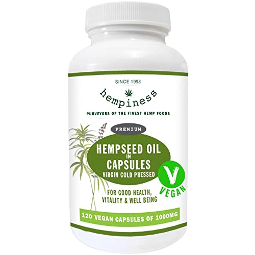 Hempiness Hempseed Oil 1000mg 120 Vegan Capsules