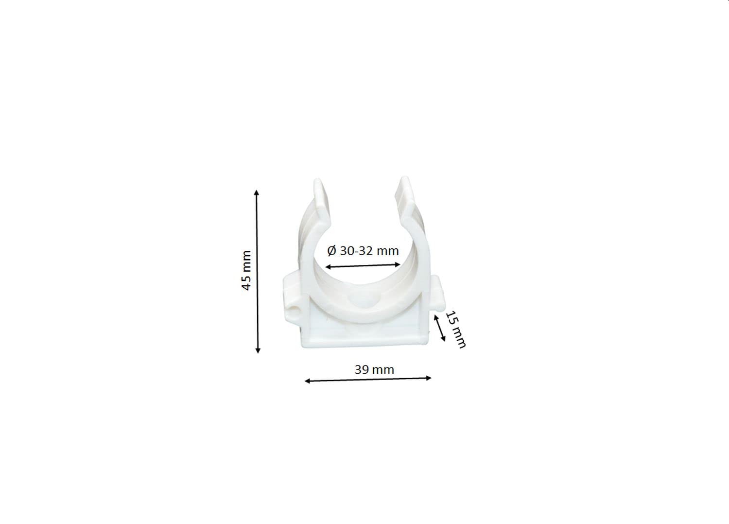 20 Fascette Stringitubo Per Tubi Da 32 Mm – Clip Di Fissaggio In Plastica Per Acqua E Riscaldamento