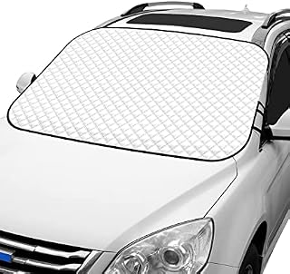 BLAZOR Car Windshield Cover, Snow Car Cover, Front Wind Screen Protector,Large Frost Guard for Cars, SUVs,Van and Truck