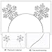 Gosuoa Christmas Headbands for Women, Rhinestone Snowflake Headband, Christmas Hair Accessories for Holiday Party Decorations