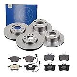 ATE 2 Bremsscheiben PowerDisc + Bremsbeläge VA + HA für Skoda Superb 1 3U4