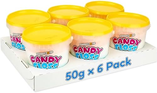 Sweetzone Candy Floss 50g x6 Pack Halal Tub