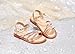 PHIRAMIN Girls Rosegold Sandals - Toddler Girl Dress Shoes Size 11 for Summer Party Wedding School Flats