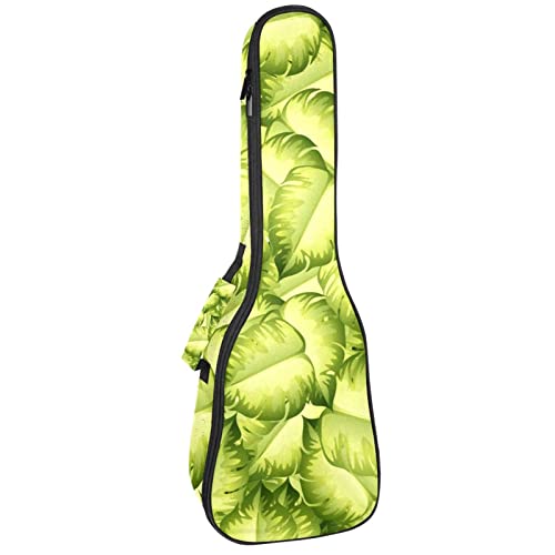 Sac pour ukulélé ténor étanche style feuilles vertes pour vos concerts