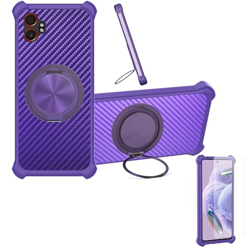 hülle Kompatibel Für Samsung Galaxy Xcover 7 Pro Hülle Phone Case Handyhülle Schutzhülle Cover [Mit 9H Härte HD Schutzfolie] [360°-Ringhalterung,...